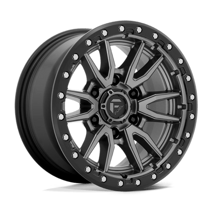Fuel 1PC D680 REBEL 18x9 6x114.3 +1 Matte Gunmetal Black Bead Ring