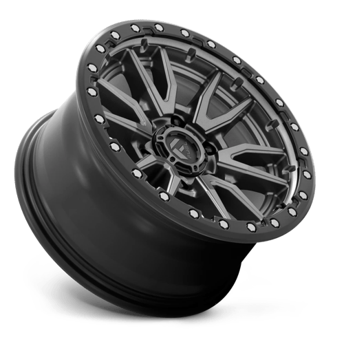 Fuel 1PC D680 REBEL 18x9 6x139.7 +1 Matte Gunmetal Black Bead Ring