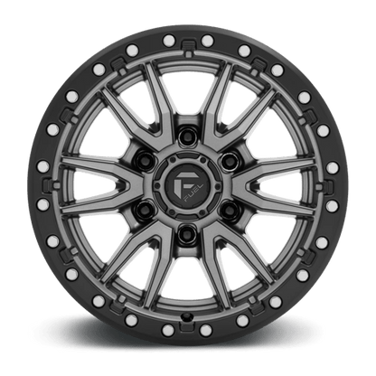 Fuel 1PC D680 REBEL 18x9 6x139.7 +1 Matte Gunmetal Black Bead Ring