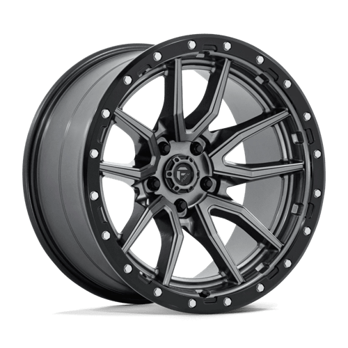 Fuel 1PC D680 REBEL 20x10 5x127 -18 Matte Gunmetal Black Bead Ring