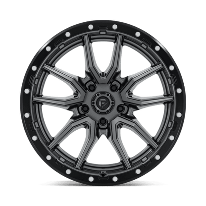 Fuel 1PC D680 REBEL 20x10 5x127 -18 Matte Gunmetal Black Bead Ring