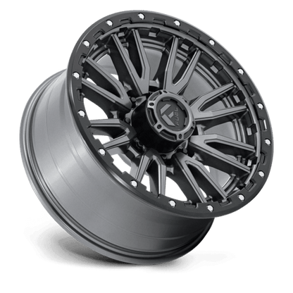 Fuel 1PC D680 REBEL 20x9 8x180 +1 Matte Gunmetal Black Bead Ring