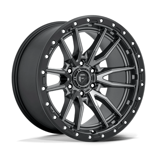 Fuel 1PC D680 REBEL 20x10 6x139.7 -18 Matte Gunmetal Black Bead Ring