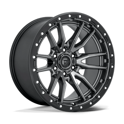 Fuel 1PC D680 REBEL 20x10 6x135 -18 Matte Gunmetal Black Bead Ring