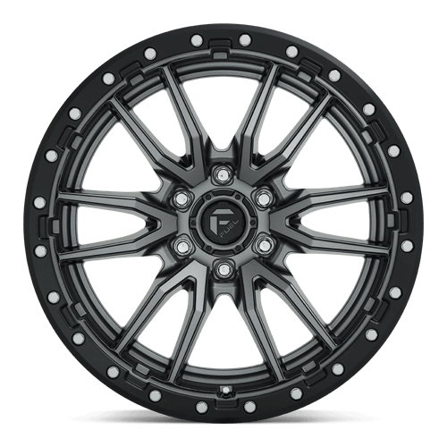 Fuel 1PC D680 REBEL 20x10 6x135 -18 Matte Gunmetal Black Bead Ring