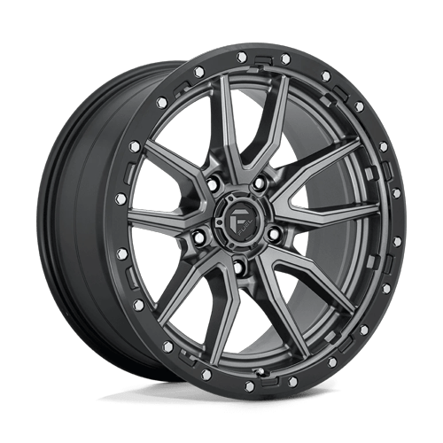 Fuel 1PC D680 REBEL 20x9 5x139.7 +1 Matte Gunmetal Black Bead Ring