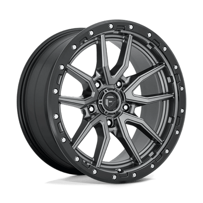 Fuel 1PC D680 REBEL 20x9 5x139.7 +1 Matte Gunmetal Black Bead Ring