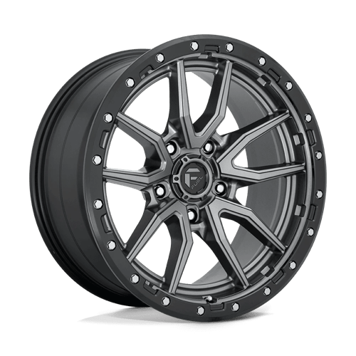 Fuel 1PC D680 REBEL 20x9 5x127 +1 Matte Gunmetal Black Bead Ring