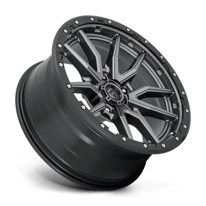 Fuel 1PC D680 REBEL 20x9 5x150 +1 Matte Gunmetal Black Bead Ring