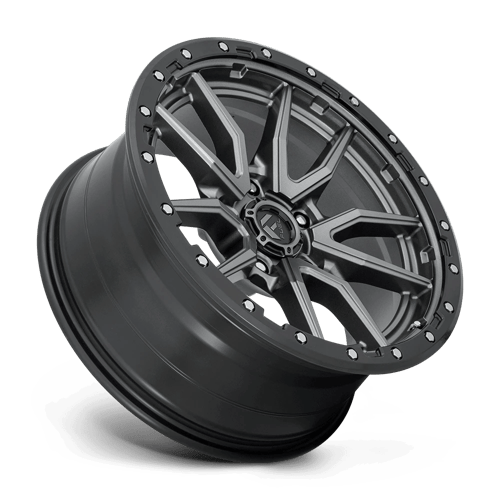 Fuel 1PC D680 REBEL 20x9 5x127 +1 Matte Gunmetal Black Bead Ring