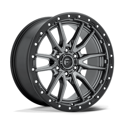 Fuel 1PC D680 REBEL 20x9 6x135 +20 Matte Gunmetal Black Bead Ring