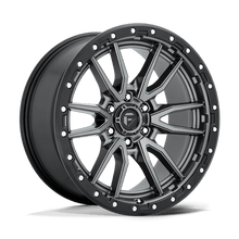 Fuel 1PC D680 REBEL 20x9 6x139.7 +20 Matte Gunmetal Black Bead Ring