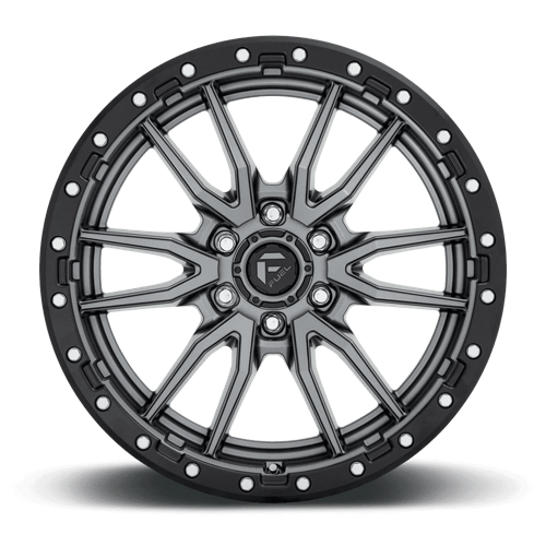 Fuel 1PC D680 REBEL 20x9 6x139.7 +20 Matte Gunmetal Black Bead Ring