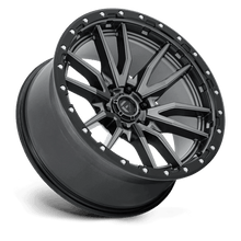 Fuel 1PC D680 REBEL 22x10 6x139.7 -13 Matte Gunmetal Black Bead Ring