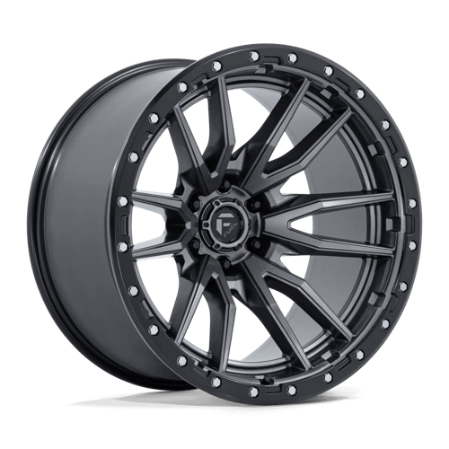 Fuel 1PC D680 REBEL 22x12 6x135 -44 Matte Gunmetal Black Bead Ring