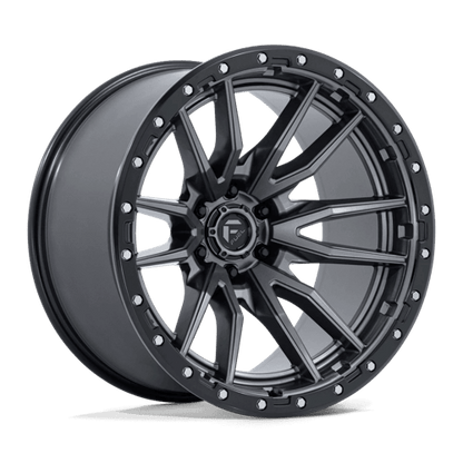 Fuel 1PC D680 REBEL 22x12 6x135 -44 Matte Gunmetal Black Bead Ring