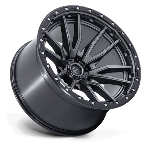 Fuel 1PC D680 REBEL 22x12 6x135 -44 Matte Gunmetal Black Bead Ring