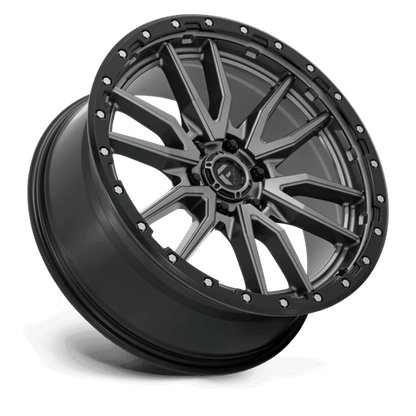 Fuel 1PC D680 REBEL 22x9 6x139.7 +20 Matte Gunmetal Black Bead Ring