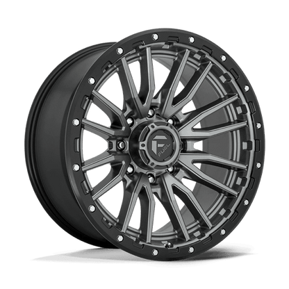 Fuel 1PC D680 REBEL 22x10 8x170 -18 Matte Gunmetal Black Bead Ring