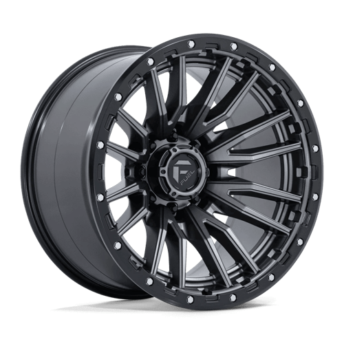 Fuel 1PC D680 REBEL 22x12 8x170 -44 Matte Gunmetal Black Bead Ring