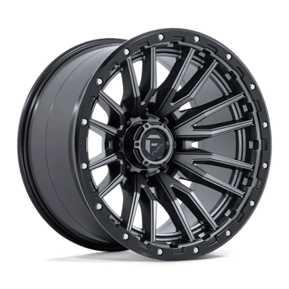 Fuel 1PC D680 REBEL 22x12 8x165.1 -44 Matte Gunmetal Black Bead Ring