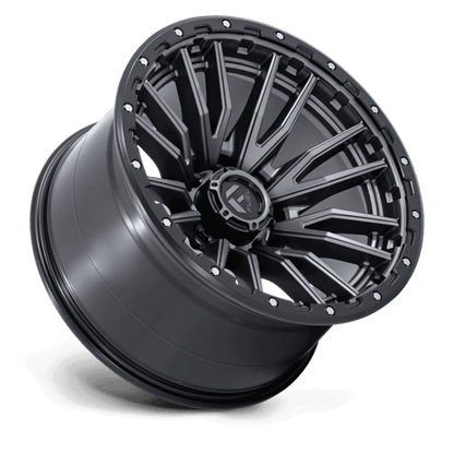 Fuel 1PC D680 REBEL 22x12 8x170 -44 Matte Gunmetal Black Bead Ring