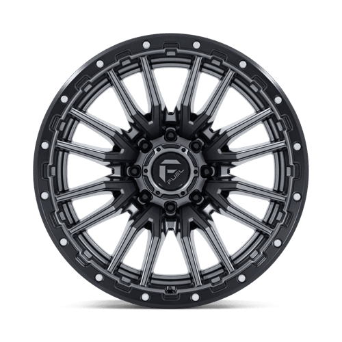 Fuel 1PC D680 REBEL 22x12 8x170 -44 Matte Gunmetal Black Bead Ring