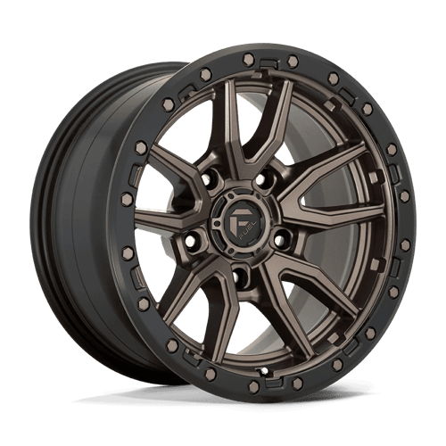Fuel 1PC D681 REBEL 17x9 5x127 -12 Matte Bronze Black Bead Ring