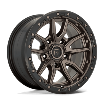 Fuel 1PC D681 REBEL 17x9 5x114.3 -12 Matte Bronze Black Bead Ring