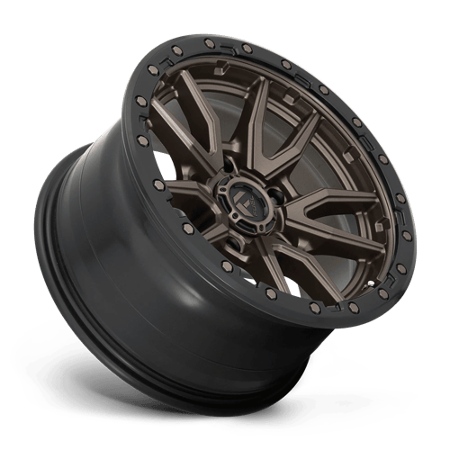 Fuel 1PC D681 REBEL 17x9 5x114.3 -12 Matte Bronze Black Bead Ring