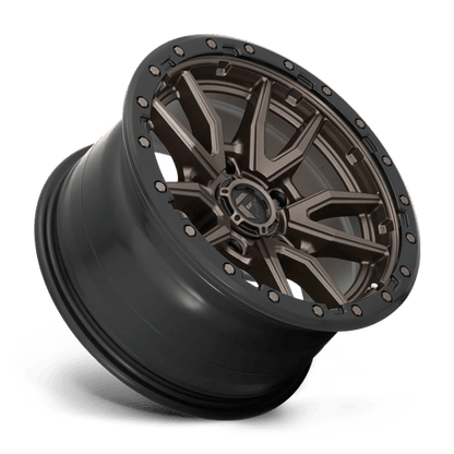 Fuel 1PC D681 REBEL 17x9 5x114.3 -12 Matte Bronze Black Bead Ring
