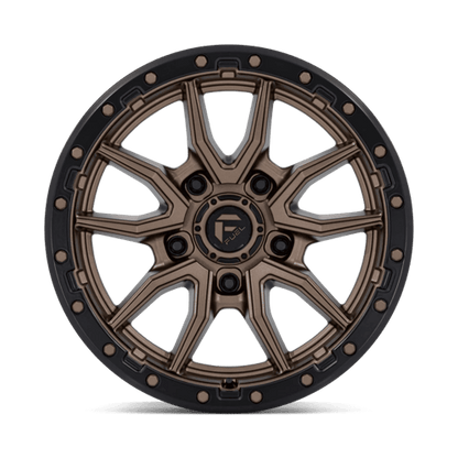 Fuel 1PC D681 REBEL 18x9 5x127 +1 Matte Bronze Black Bead Ring