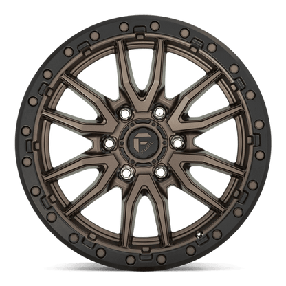 Fuel 1PC D681 REBEL 18x9 6x135 +1 Matte Bronze Black Bead Ring