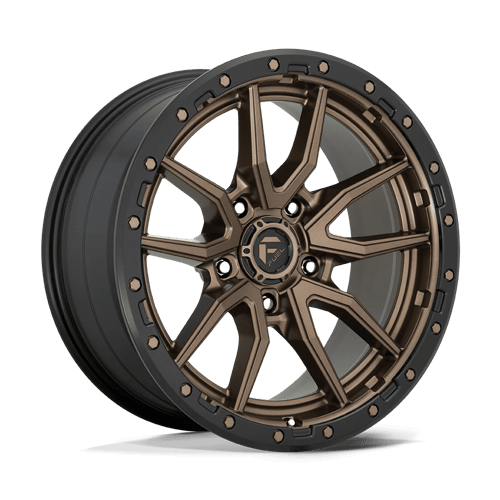 Fuel 1PC D681 REBEL 20x9 5x127 +1 Matte Bronze Black Bead Ring