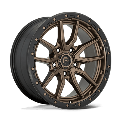 Fuel 1PC D681 REBEL 20x9 5x127 +1 Matte Bronze Black Bead Ring