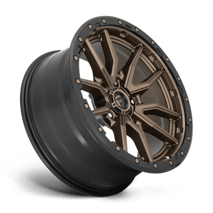 Fuel 1PC D681 REBEL 20x9 5x139.7 +1 Matte Bronze Black Bead Ring