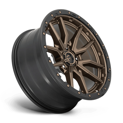 Fuel 1PC D681 REBEL 20x9 5x127 +20 Matte Bronze Black Bead Ring