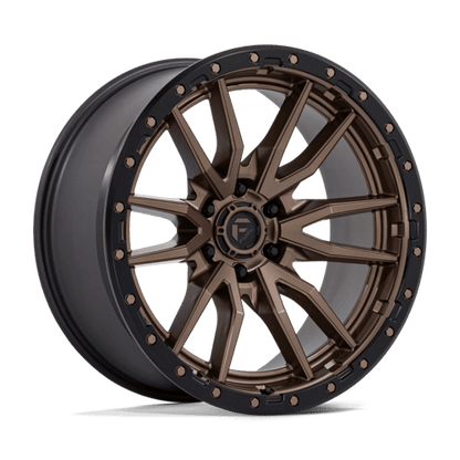 Fuel 1PC D681 REBEL 22x10 6x139.7 -13 Matte Bronze Black Bead Ring