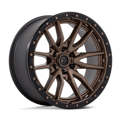 Fuel 1PC D681 REBEL 22x10 6x135 -13 Matte Bronze Black Bead Ring
