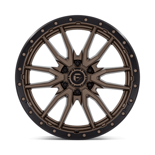 Fuel 1PC D681 REBEL 22x9 6x139.7 +20 Matte Bronze Black Bead Ring