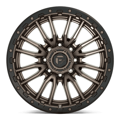 Fuel 1PC D681 REBEL 22x10 8x165.1 -18 Matte Bronze Black Bead Ring