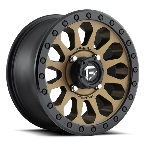 Fuel 1PC D600 VECTOR 17x8.5 5x120 +20 Matte Bronze Black Bead Ring