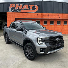 Ford Ranger PY 2023+ FLAT Rock Sliders / Side steps - P/C Ally Checkerplate Tread