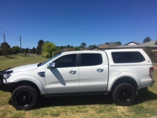 Ford Ranger PX1 - PX3 FLAT Rock Sliders / Side steps - P/C Ally Checkerplate Tread