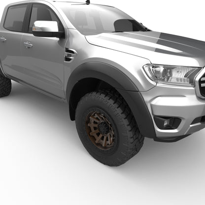 Ford Ranger PX with EGR Fender Flares installed – close front quarter view highlighting rugged flare design