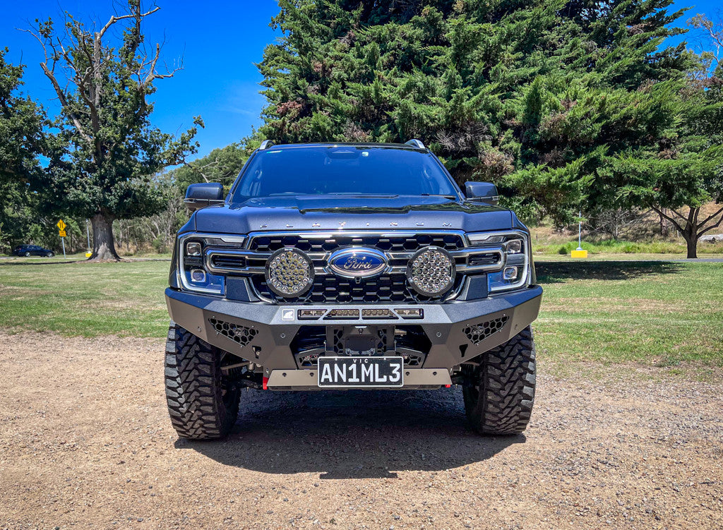 Next Gen Ranger Predator bar with optional 22" LED light bar and 9" driving lights