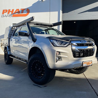ISUZU D-Max 2021+ FLAT Rock Sliders / Side Steps - P/C Ally Checkerplate Tread
