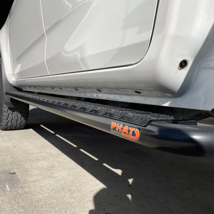 ISUZU D-Max 2021+ FLAT Rock Sliders / Side Steps - P/C Ally Checkerplate Tread