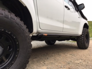 Isuzu D-Max 2012-2020 ANGLED Rock Sliders / Side Steps - Powdercoated