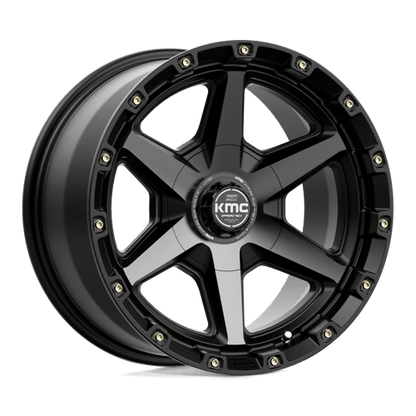 KMC KM101 TEMPO 17x9 5.5 +0 Satin Black W/ Gray Tint